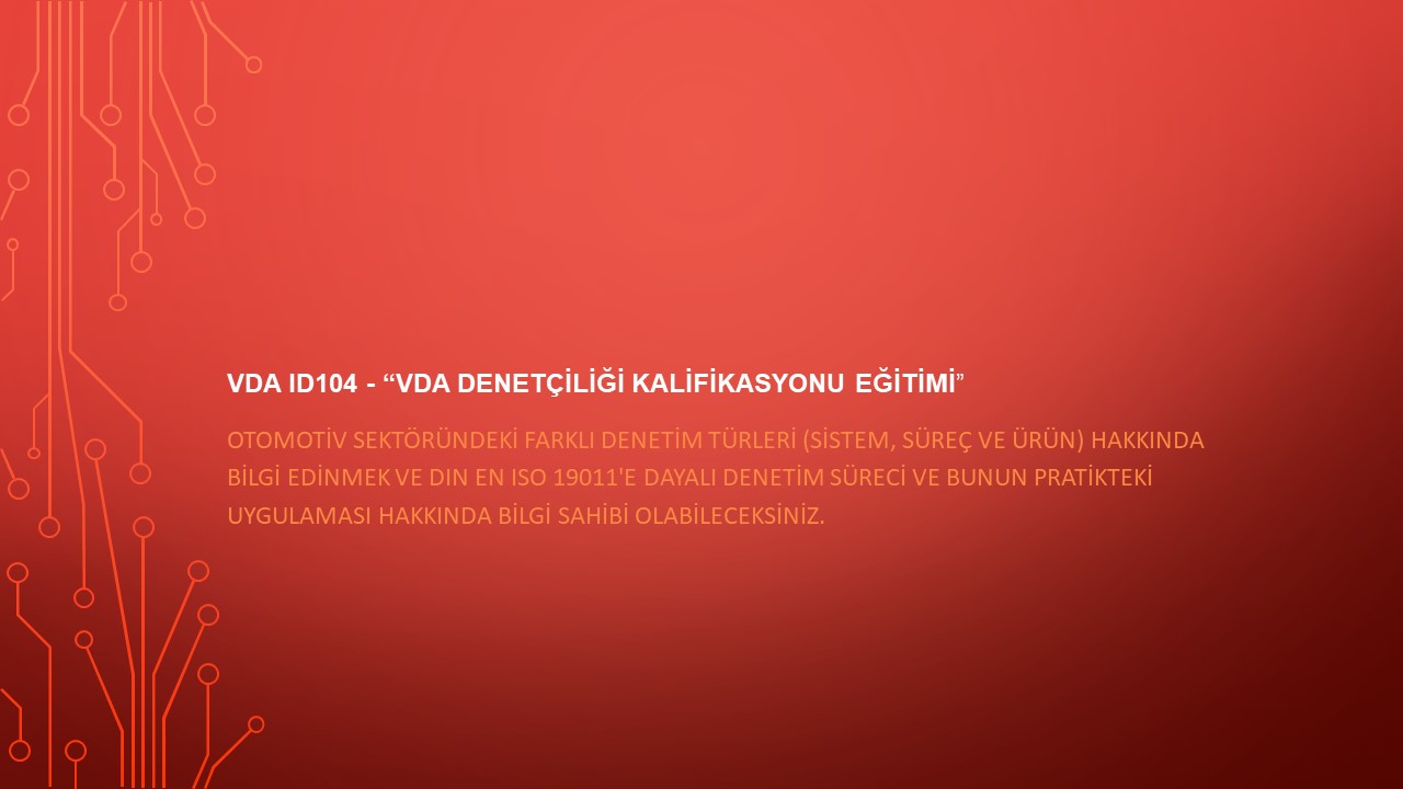 ID 104-VDA Denetçilik Kalifikasyon Eğitimi